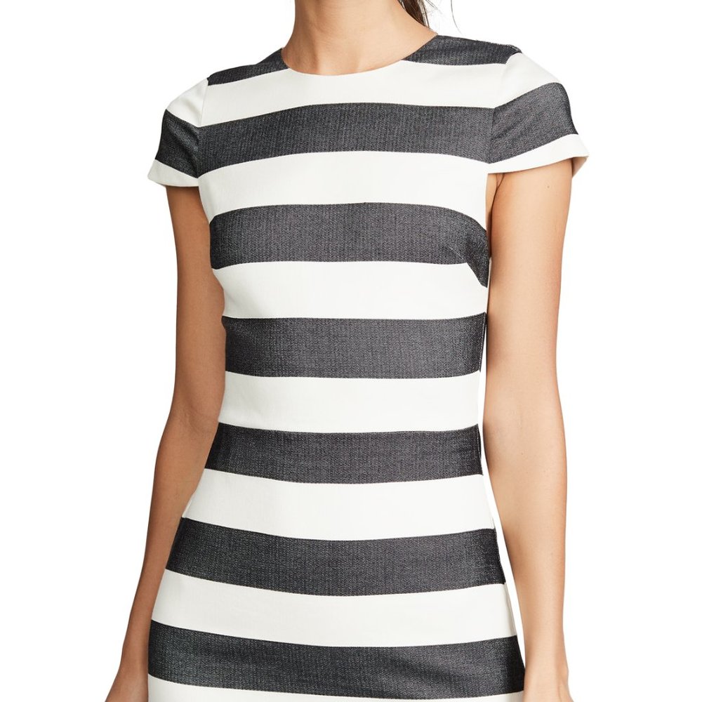 Alice + Olivia Fantine Ruffled Stripe Dress - Picture 5 of 8